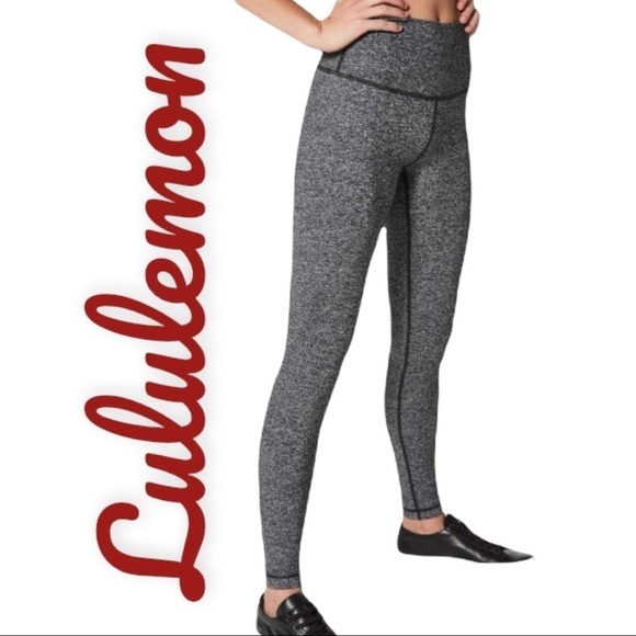 LULULEMON Wunder Under Gray Marled Legging, Size 4 - Picture 6 of 12
